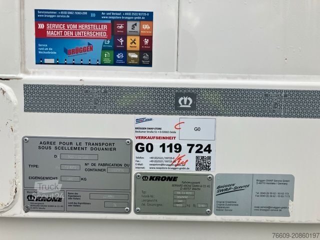 Swap body trailer KRONE Wechselbrücke Koffer