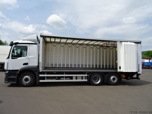 Plattewagen met zeil MERCEDES-BENZ 2536 Actros*7,35 m*2x AHK*NLA