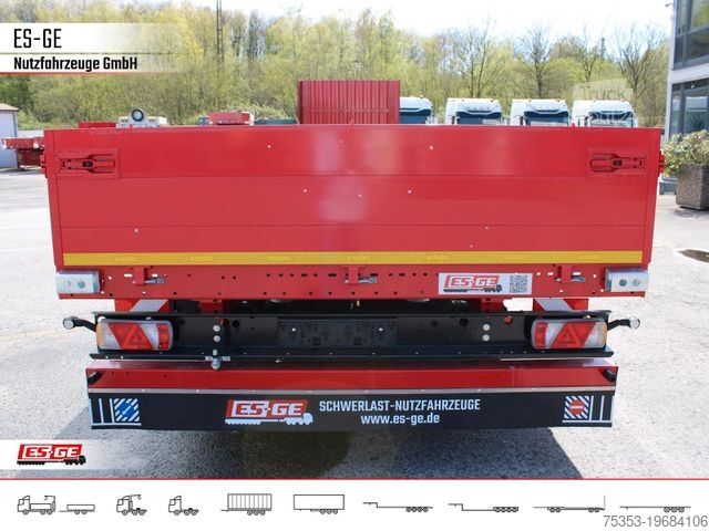 Arbetsplattform semitrailer KÖGEL 3-Achs-Mega Chassis, Bordwände