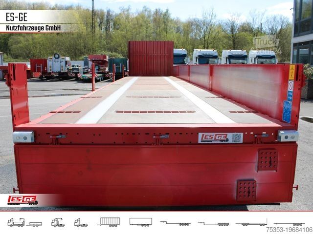 Arbetsplattform semitrailer KÖGEL 3-Achs-Mega Chassis, Bordwände