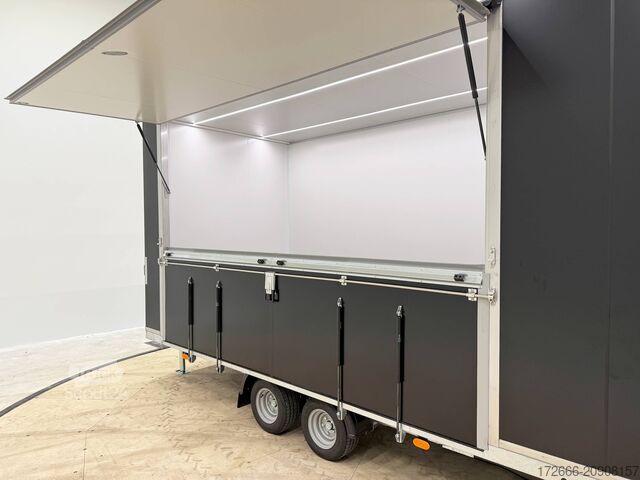 Remorcă promoţională Vezeko VE 27.46 SP | BLACK | PROMOTION | WERBETAFEL 460X216X235CM 2700KG | VERKAUFSANHÄNGER