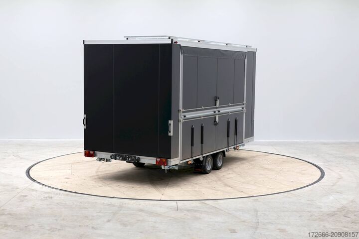 Remorcă promoţională Vezeko VE 27.46 SP | BLACK | PROMOTION | WERBETAFEL 460X216X235CM 2700KG | VERKAUFSANHÄNGER