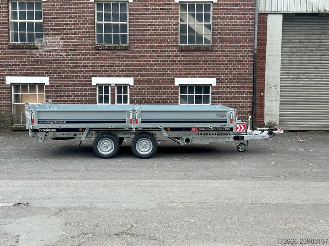 Wywrotka tylnozsypowa Brian James Trailer TIPPER 526-4020-35-2-12 | PENDELKLAPPE 400X200X30CM 3500KG RÜCKWÄRTSKIPPER | SCHWARZ