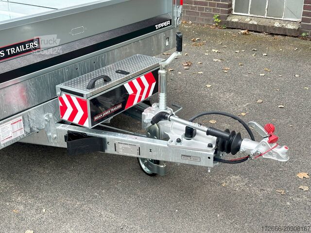 Wywrotka tylnozsypowa Brian James Trailer TIPPER 526-4020-35-2-12 | PENDELKLAPPE 400X200X30CM 3500KG RÜCKWÄRTSKIPPER | SCHWARZ