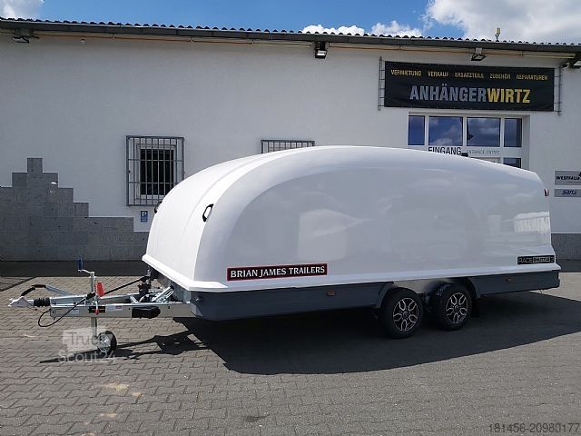 Araba taşıyıcı römork Brian James Trailers Race Shuttle 3 blackline Alufelgen 470x195 100kmH