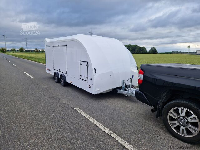 Autodraagwagen Brian James Race Transporter 384-0060 550cm ankippbar weiß verfügbar