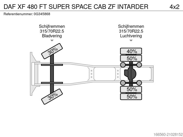  DAF XF 480 FT SUPER SPACE CAB ZF INTARDER