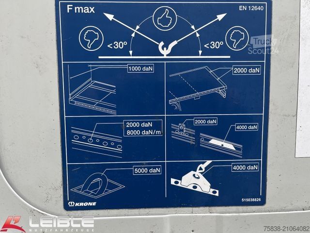 Semi-remorque bâchée KRONE SD*Tautliner*Liftachse*BPW Disc*Code XL*
