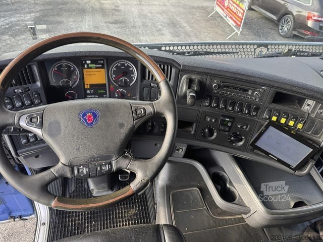 Flatbed truck SCANIA R 500 Pritsche 6x2 Lift Lenkachse Klima Retarder