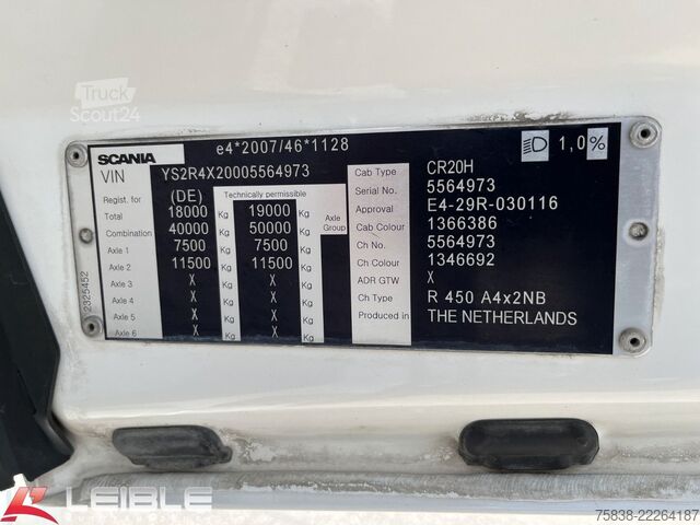 Τυπική μονάδα τράκτορα SCANIA R 450A4x2NB*Hydraulik*VollLuft*Standklima*