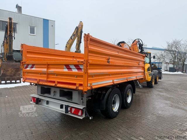 Dreiseitenkipper Anhänger  Schlang & Reichardt Unimog Krananhänger 80 km/h