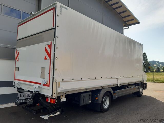 Camion plateau avec bâche MERCEDES-BENZ Atego 1224L LBW AHK GSR Abbiegeassistent