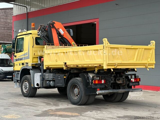 Trīspusējs kravas pašizgāzējs MERCEDES-BENZ Actros 1850 V8 MP2 4x4 BB Meiller-DSK, Palfinger
