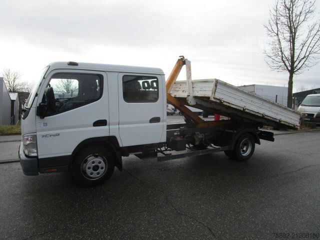 Kiepwagen bestelauto MITSUBISHI Fuso Canter 7 C 14 D*Abrollkipper+7-Sitze+Doka*