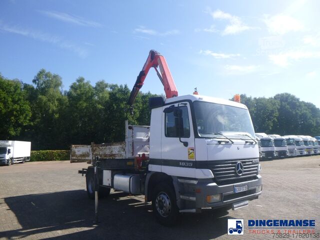 Kranwagen Mercedes Actros 1835 4x2 tipper + Palfinger PK12000