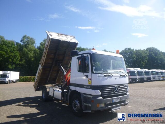 Kranwagen Mercedes Actros 1835 4x2 tipper + Palfinger PK12000