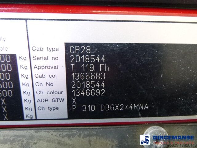 Brandweerwagen Scania P310 6x2 RHD fire truck + pump, ladder & manlift