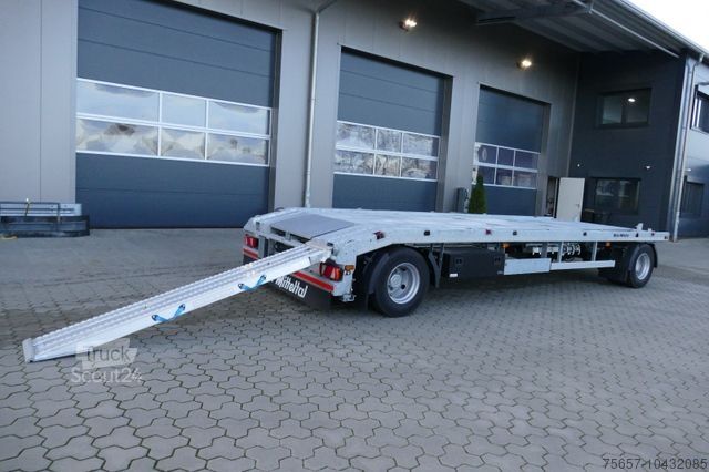 Lavtloader trailer MÜLLER-MITTELTAL 18 t. Kombi Abroller Absetzer Tieflader, Luft