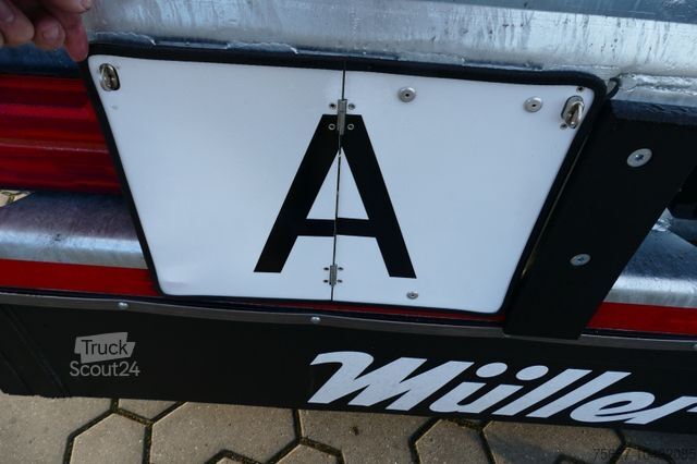 Lavtloader trailer MÜLLER-MITTELTAL 18 t. Kombi Abroller Absetzer Tieflader, Luft