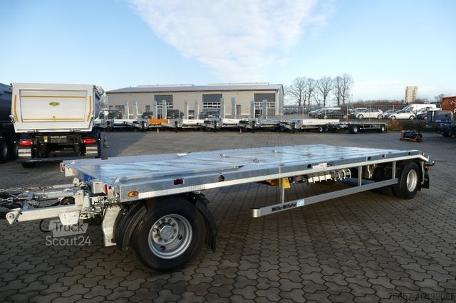 Lavtloader trailer MÜLLER-MITTELTAL 18 t. Kombi Abroller Absetzer Tieflader, Luft