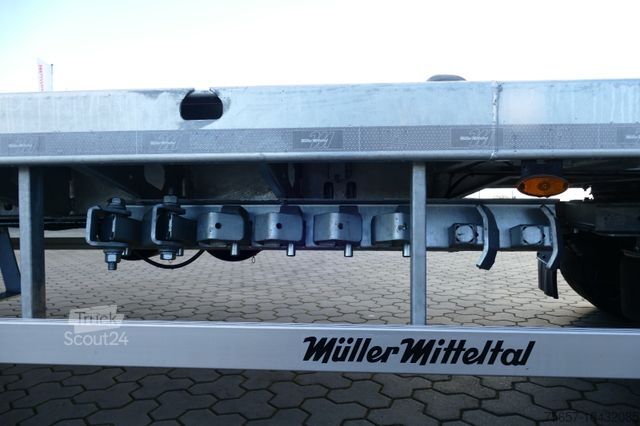 Lavtloader trailer MÜLLER-MITTELTAL 18 t. Kombi Abroller Absetzer Tieflader, Luft