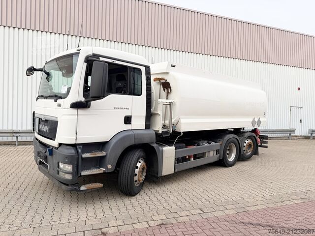 Tank kamyonu MAN TGS 26.440 6x2-4 LL TGS 26.400 6x2-4 LL, EEV, Intarder, Lenk-/Lift, L & F Tank ca. 20000l, 3 Kammern