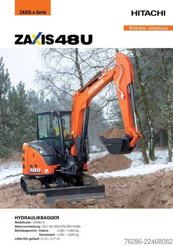 Miniekskavators HITACHI ZX48U-6