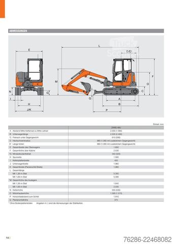 Miniekskavators HITACHI ZX48U-6