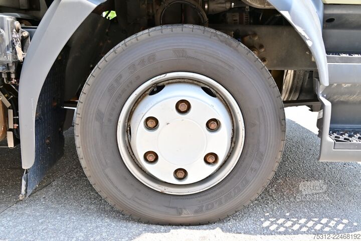 Platformas kravas automašīna ar tentu Renault D12.240  E6 LBW Bett Telma Blatt Luft Scheckheft