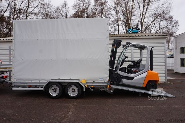 Remorcă cu platformă joasă HUMBAUR HS 654520 BS Stapler-Maschinentransport