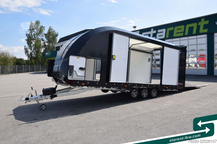 Ремарке за превоз на автомобили BRIAN JAMES TRAILERS Race Transporter 7 extra Hoch Solar Kamera