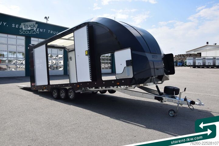 Ремарке за превоз на автомобили BRIAN JAMES TRAILERS Race Transporter 7 extra Hoch Solar Kamera