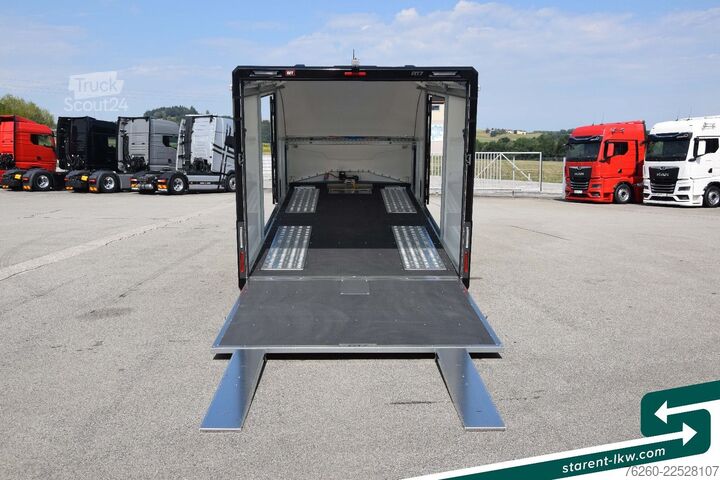 Ремарке за превоз на автомобили BRIAN JAMES TRAILERS Race Transporter 7 extra Hoch Solar Kamera