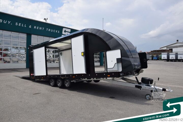 مقطورة ناقلة سيارات BRIAN JAMES TRAILERS Race Transporter 7 Seilwinde Solar Kamera