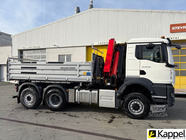 Sklápěč s jeřábem MAN TGS 28.520 6X4-4 BL / PK18002EH-C / 3-SK