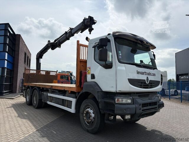Atrelado da plataforma Renault Kerax 380 6x4 Full Steel / Hiab 166B-3 / Remote...