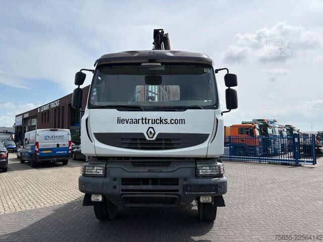 Atrelado da plataforma Renault Kerax 380 6x4 Full Steel / Hiab 166B-3 / Remote...