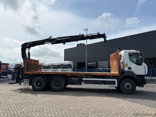 Atrelado da plataforma Renault Kerax 380 6x4 Full Steel / Hiab 166B-3 / Remote...