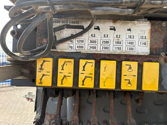 Atrelado da plataforma Renault Kerax 380 6x4 Full Steel / Hiab 166B-3 / Remote...
