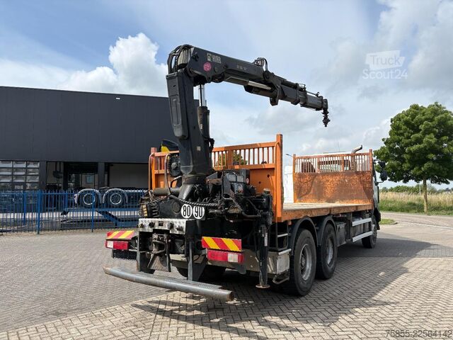Atrelado da plataforma Renault Kerax 380 6x4 Full Steel / Hiab 166B-3 / Remote...