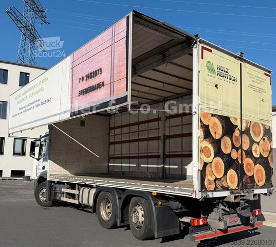 Камион платформа с брезент MERCEDES-BENZ 2530 ANTOS, Wingliner li., 6x2, Lenkachse