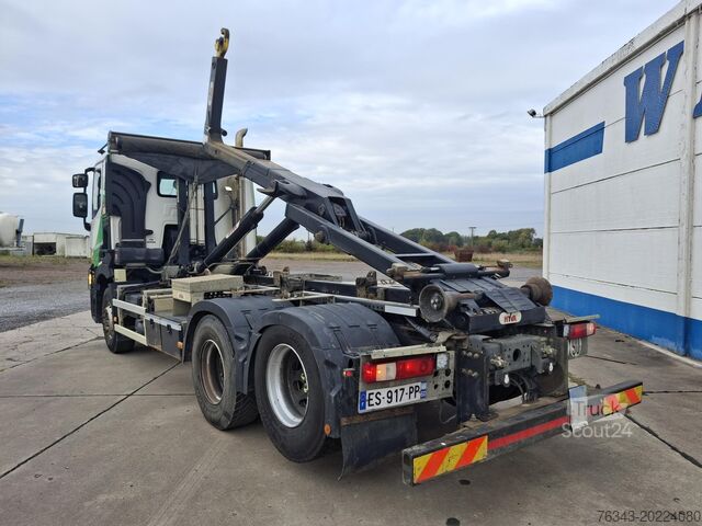 Vrachtwagen met afzetbare haakarm RENAULT C380 - 6X2 - EURO 6 CROCHET CONTAINER