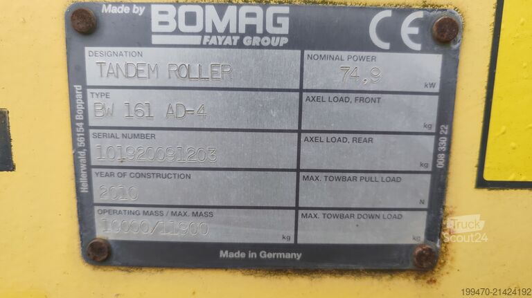 Tandemwalze Bomag BW 161 AD-4
