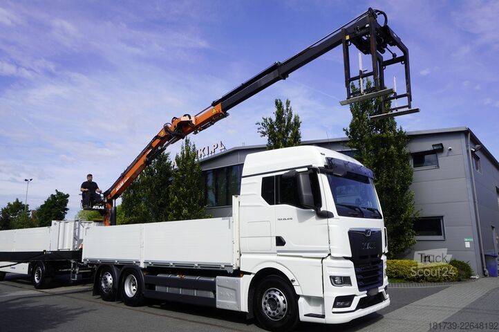 Sada plošiny s jeřábem MAN TGX 26.470 6x2-4 / 30 tho. km!!! / Atlas
