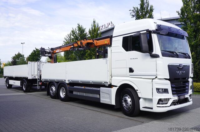 Sada plošiny s jeřábem MAN TGX 26.470 6x2-4 / 30 tho. km!!! / Atlas
