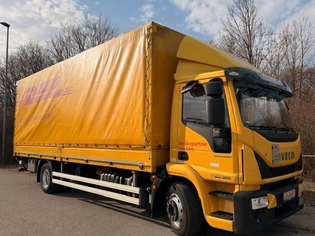 Camion plateau avec bâche IVECO Eurocargo 140-250, Plane/Spiegel, LBW, AHK,KLIMA
