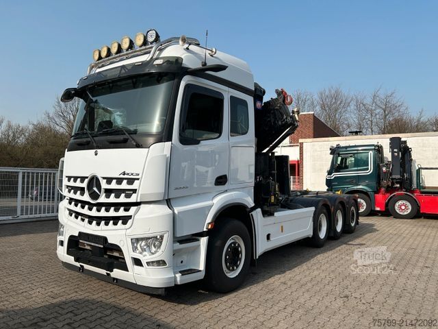 Kamyon üzerine monteli vinç MERCEDES-BENZ 3253 Arocs mit HMF 3220 Kran und JOAB Abroller
