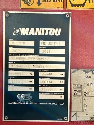 Chariot télescopique MANITOU Manitou MRT 2470 plus Privilege
