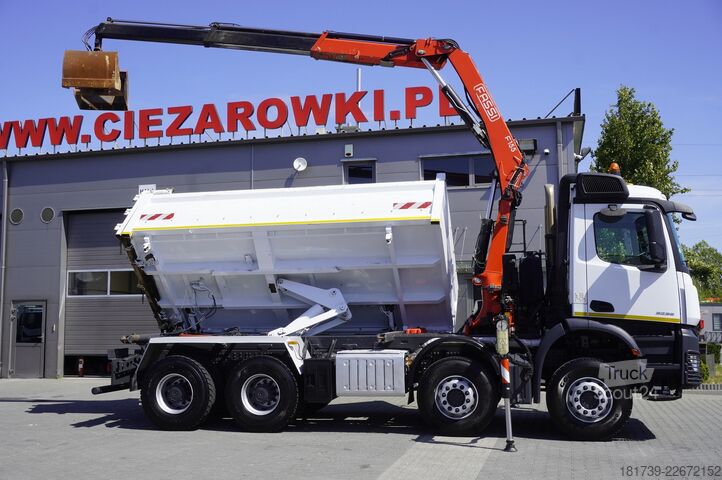 Oboustranný sklápěč Mercedes-Benz Arocs 3236 8x4 / HDS Fassi F155A.0.22