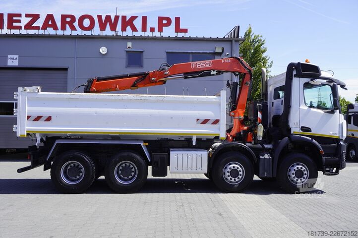 Oboustranný sklápěč Mercedes-Benz Arocs 3236 8x4 / HDS Fassi F155A.0.22